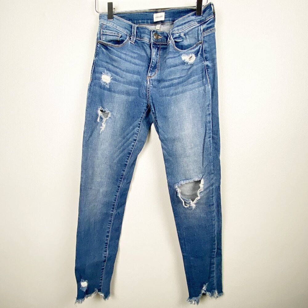 SNEAK PEEK | Mid Rise Crop Skinny Denim Blue Jeans 7